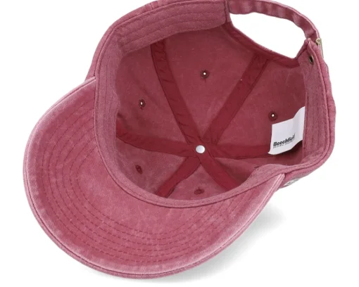 Best Fair Breath Side Logo Washed Dad Cap - Red