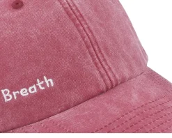 Best Fair Breath Side Logo Washed Dad Cap - Red