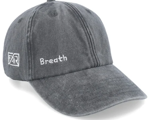 Best Fair Breath Side Logo Washed Dad Cap - Red