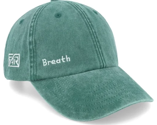 Best Fair Breath Side Logo Washed Dad Cap - Red