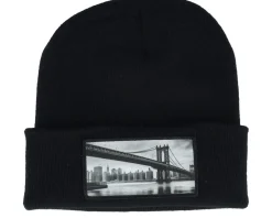 Cuff Beanies-Public Domain Bridge Beanie Cuff - Black