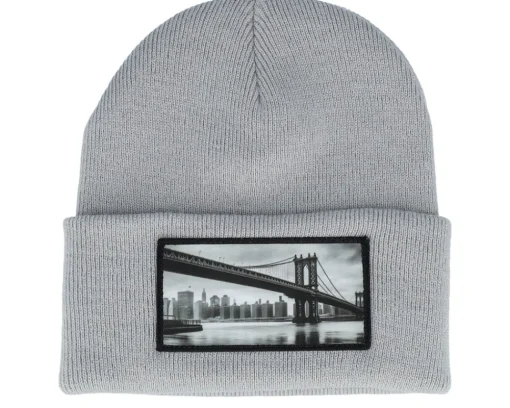 Cuff Beanies-Public Domain Bridge Beanie Cuff - Black