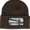 Cuff Beanies-Public Domain Bridge Chocolate Cuff Beanie -