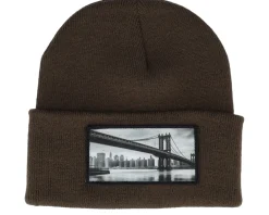 Cuff Beanies-Public Domain Bridge Chocolate Cuff Beanie -