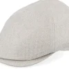New MJM Hats Broker 41 Organic Hemp/Linen Sand Flat Cap -