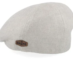 New MJM Hats Broker 41 Organic Hemp/Linen Sand Flat Cap -