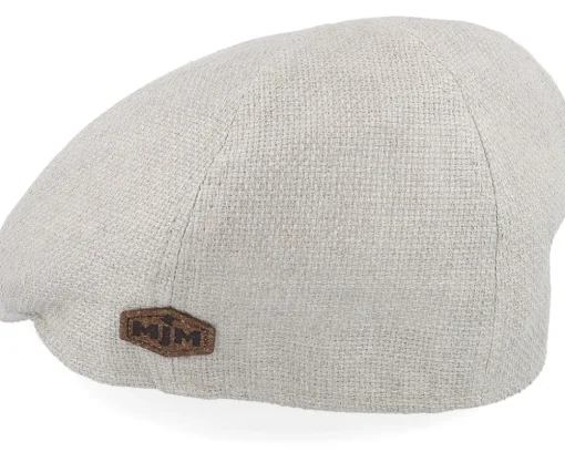 New MJM Hats Broker 41 Organic Hemp/Linen Sand Flat Cap -