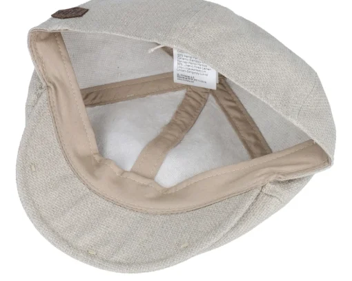 New MJM Hats Broker 41 Organic Hemp/Linen Sand Flat Cap -