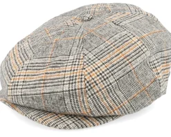 Flat Caps-Brixton Brood Snap Cap Off White/Black/Paradise Orange Flatcap -