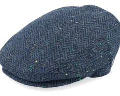 Flat Caps-Jaxon & James Brooklyn Flat Cap Navy Snap Cap -