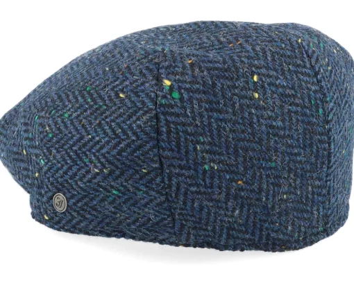 Flat Caps-Jaxon & James Brooklyn Flat Cap Navy Snap Cap -