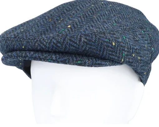 Flat Caps-Jaxon & James Brooklyn Flat Cap Navy Snap Cap -