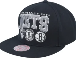 Clearance Mitchell & Ness Brooklyn Nets Champ Stack Black Snapback -