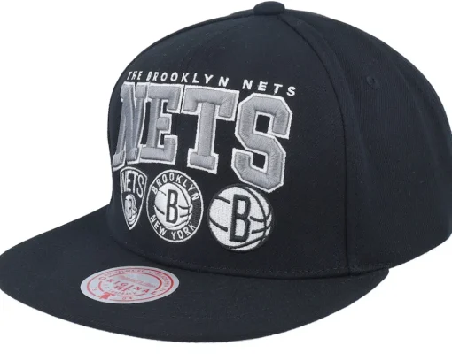 Clearance Mitchell & Ness Brooklyn Nets Champ Stack Black Snapback -
