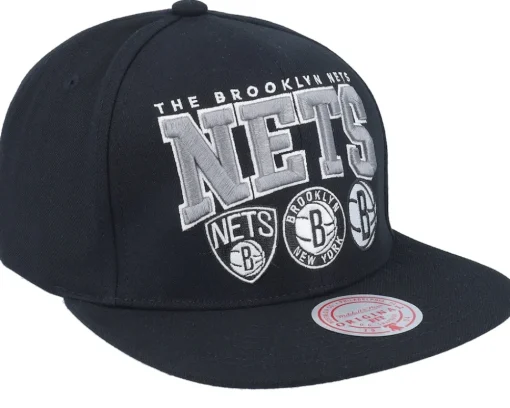 Clearance Mitchell & Ness Brooklyn Nets Champ Stack Black Snapback -