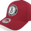 Adjustable-Mitchell & Ness Brooklyn Nets Classic Burgundy Adjustable - Red