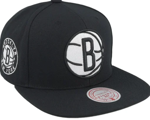 Snapback-Mitchell & Ness Brooklyn Nets Evergreen /White Snapback - Black