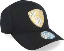 Adjustable-Mitchell & Ness Brooklyn Nets Metallic Weald Black Adjustable -