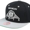 Clearance Mitchell & Ness Brooklyn Nets Monument Black/Grey Snapback -