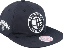 Clearance Mitchell & Ness Brooklyn Nets Nylon Szn Deadstock Snapback - Black
