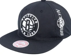 Clearance Mitchell & Ness Brooklyn Nets Nylon Szn Deadstock Snapback - Black
