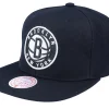 Snapback-Mitchell & Ness Brooklyn Nets Team Ground 2.0 Snapback - Black