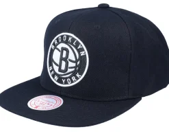 Snapback-Mitchell & Ness Brooklyn Nets Team Ground 2.0 Snapback - Black