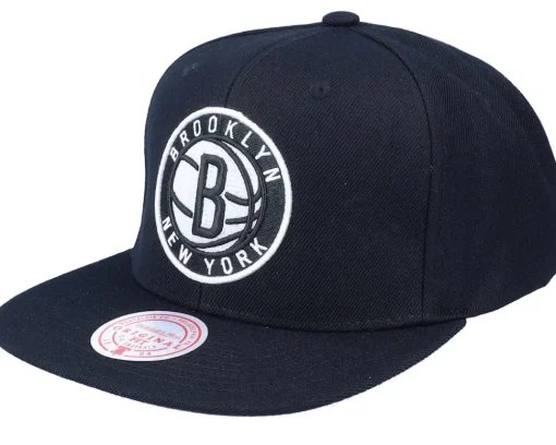 Snapback-Mitchell & Ness Brooklyn Nets Team Ground 2.0 Snapback - Black