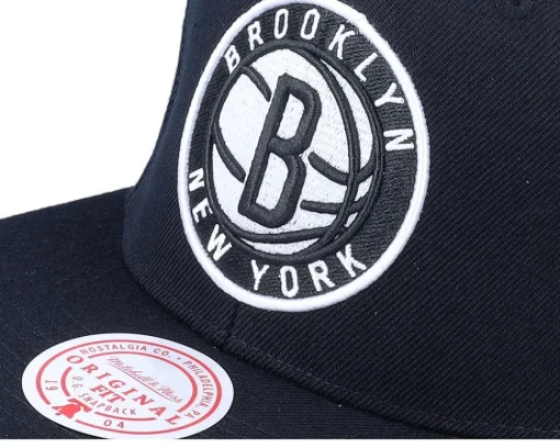 Snapback-Mitchell & Ness Brooklyn Nets Team Ground 2.0 Snapback - Black