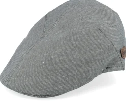 Flat Caps-MJM Hats Bruce 41 Linen/Cotton Green Flat Cap -