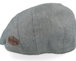 Flat Caps-MJM Hats Bruce 41 Linen/Cotton Green Flat Cap -