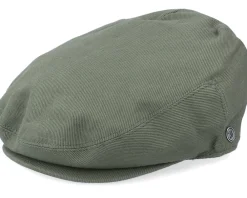 Best Jaxon & James Brushed Cotton Olive Green Flat Cap -
