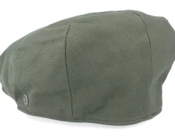 Best Jaxon & James Brushed Cotton Olive Green Flat Cap -