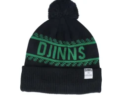 Sale Djinns Bubble Beanie Winter Jacquard Black/Green Pom -