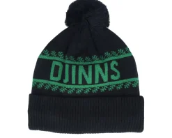 Sale Djinns Bubble Beanie Winter Jacquard Black/Green Pom -