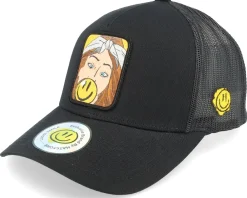 Trucker-Lucid Smile Bubblegum Smile Patch A-framed Trucker - Black