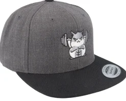 Snapback-Berzerk Buff Hamster Working Out Charcoal/Black Snapback -