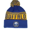 Pom Beanies-Fanatics Buffalo Sabres Deep Royal/Gold Pom - Blue