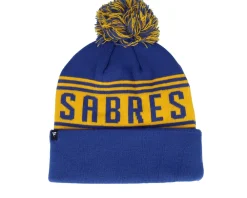 Pom Beanies-Fanatics Buffalo Sabres Deep Royal/Gold Pom - Blue