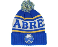Pom Beanies-American Needle Buffalo Sabres Pillow Line Knit Royal Pom - Blue