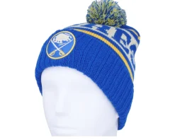 Pom Beanies-American Needle Buffalo Sabres Pillow Line Knit Royal Pom - Blue