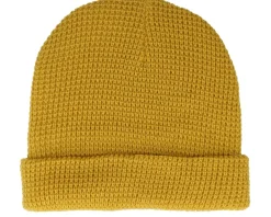 Cuff Beanies-Brixton Builders Waffle Knit Beanie Cuff - Yellow