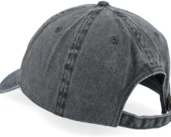 Dad Cap-Iconic Bullfinch Bird Vintage Washed Black Dad Cap -