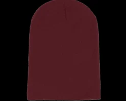 Online Beechfield Burgundy Long Blank Beanie -