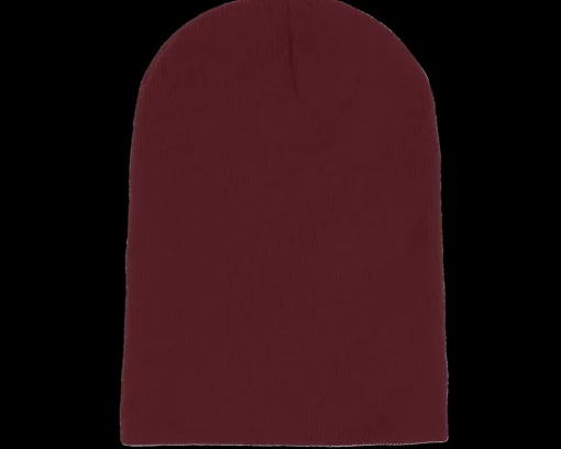 Online Beechfield Burgundy Long Blank Beanie -