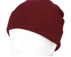 Cuff Beanies-Beechfield Burgundy Organic Cotton Cuff - Red