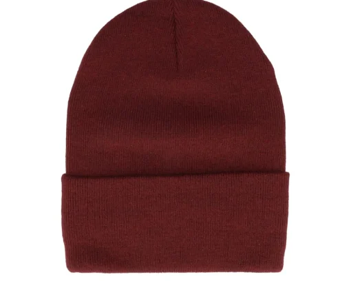 Cuff Beanies-Beechfield Burgundy Original Deep Cuff - Red