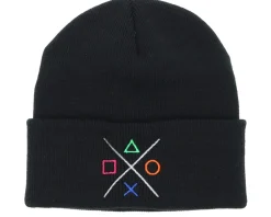 Online Gamerz Buttons Black Beanie -