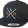 Snapback-Gamerz Buttons Black Snapback -