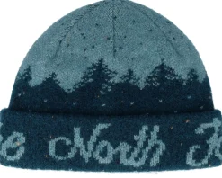 Cuff Beanies-The North Face Cabin Mountainscape Beanie Midnight Petrol Cuff - Green